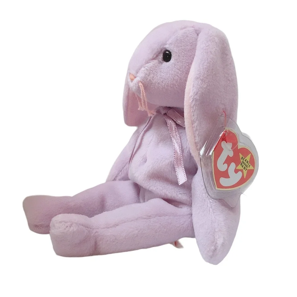 TY Beanie Baby FLOPPITY‎ the Purple Bunny 8.5